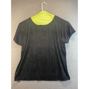 Lauren Lee Dressy Blouse,‎ Size 24 Plus, Black and Shiny